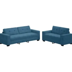 2-delige bankset met kussens, fluweel>vidaXL Discount