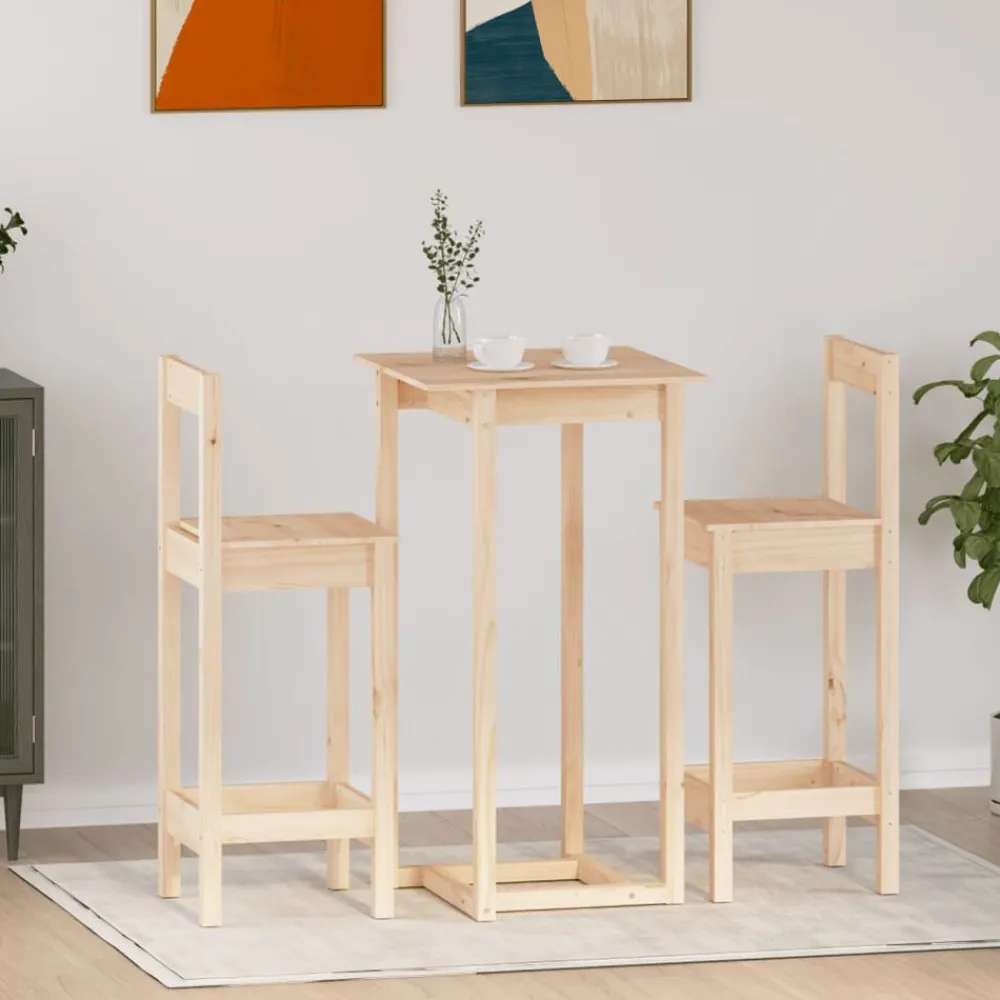 3-delige Barset massief grenenhout>vidaXL Online