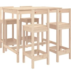 5-delige Barset massief grenenhout>vidaXL Sale