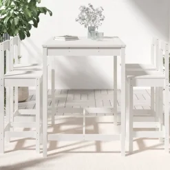 Tuinmeubelen*vidaXL 5-delige Barset massief grenenhout Wit