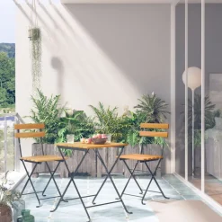 3-delige Bistroset inklapbaar massief acaciahout>vidaXL Discount