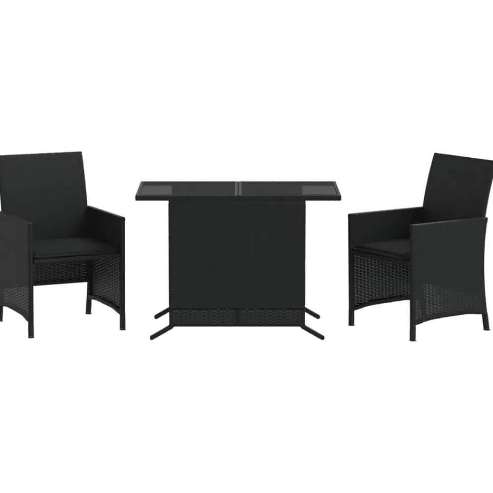 3-delige Bistroset met kussens poly rattan>vidaXL Best