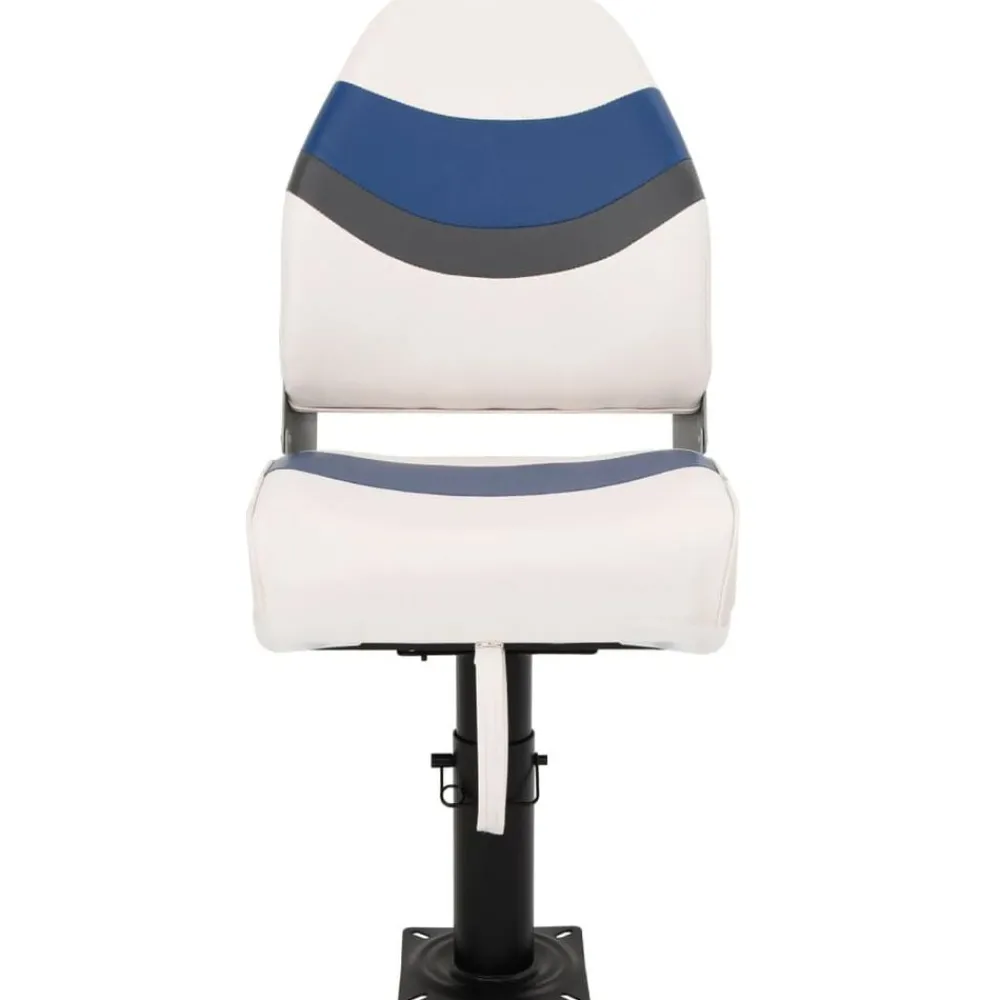 Voertuigen*vidaXL 2-delige Bootstoelenset met hoge rugleuning inklapbaar Wit en blauw