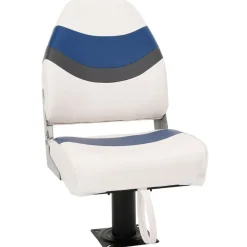 Voertuigen*vidaXL 2-delige Bootstoelenset met hoge rugleuning inklapbaar Wit en blauw