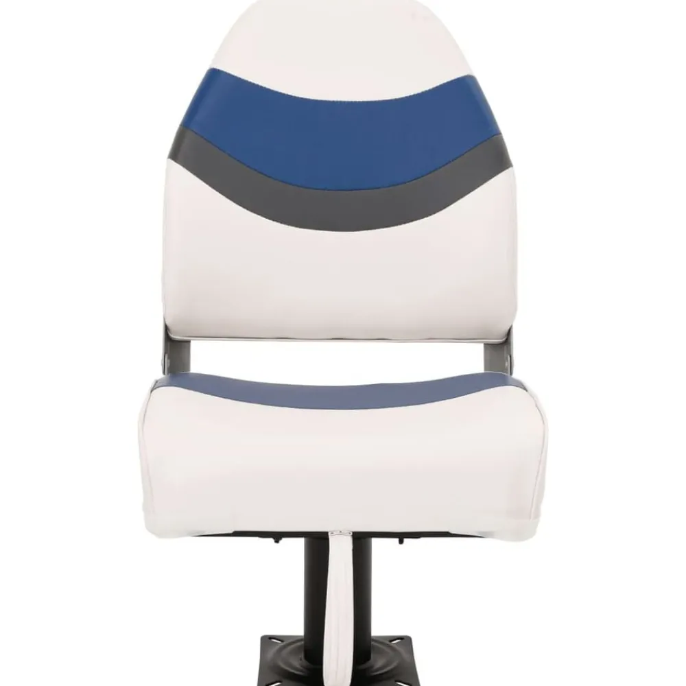 Voertuigen*vidaXL 2-delige Bootstoelenset met hoge rugleuning inklapbaar Wit en blauw