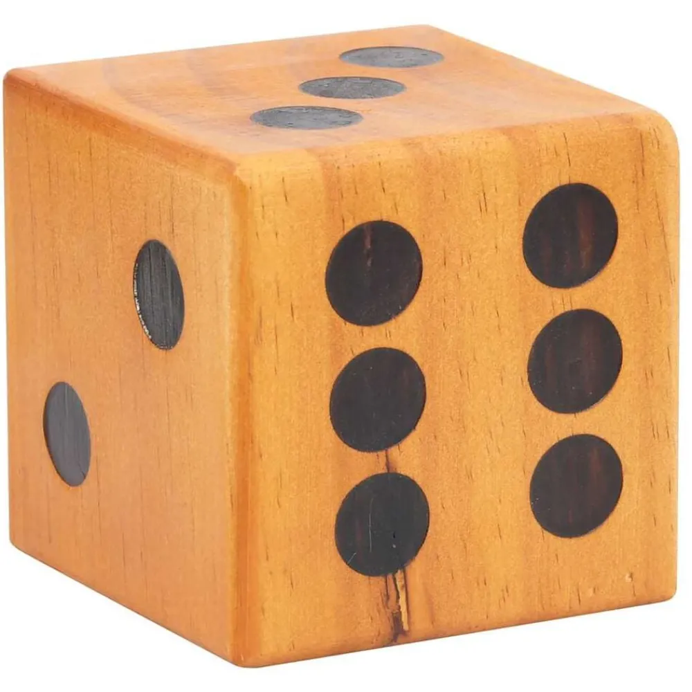 Spellen*vidaXL 6-delige Dobbelstenenset mega massief grenenhout