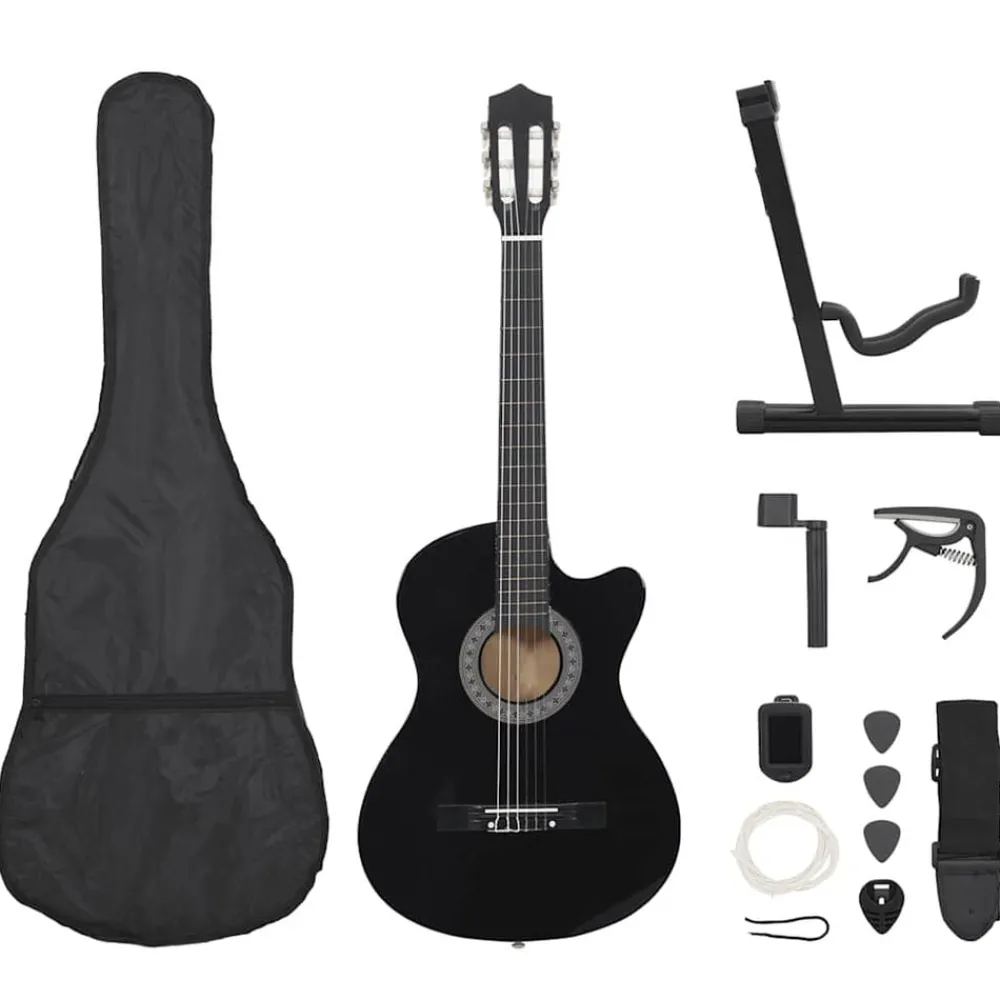 12-delige Gitaarset met 6 snaren western klassiek 38">vidaXL Discount