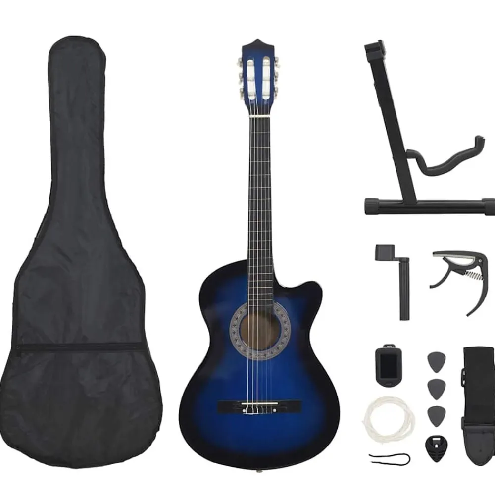 12-delige Gitaarset met 6 snaren western klassiek 38">vidaXL Discount