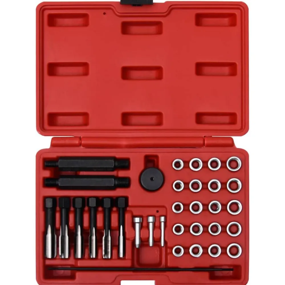 Garageuitrusting & Gereedschap*vidaXL 33-delige Gloeibougie schroefdraadreparatieset M8 M10 M12