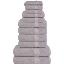 Linnengoed*vidaXL 12-delige Handdoekenset FROGN 360 g/m² Grijs