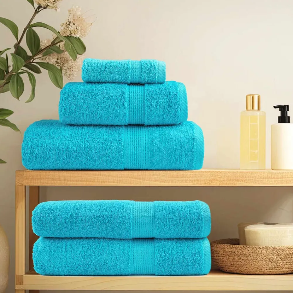 Linnengoed*vidaXL 8-delige Handdoekenset SOLUND 600 g/m² Turquoise