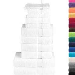 Linnengoed*vidaXL 12-delige Handdoekenset SOLUND 600 g/m² Wit