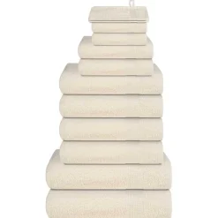12-delige Handdoekenset FROGN 360 g/m² crème>vidaXL New