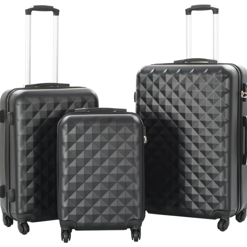 Bagage & Tassen*vidaXL 3-delige Harde kofferset ABS Zwart