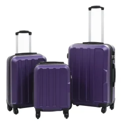 Bagage & Tassen*vidaXL 3-delige Harde kofferset ABS Paars