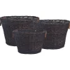 Houtkachel- & Haardaccessoires*vidaXL 3-delige Houtmandenset stapelbaar wilgenhout donkerbruin