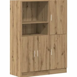 2-delige Keukenkastenset bewerkt hout artisanaal eikenkleur>vidaXL Sale
