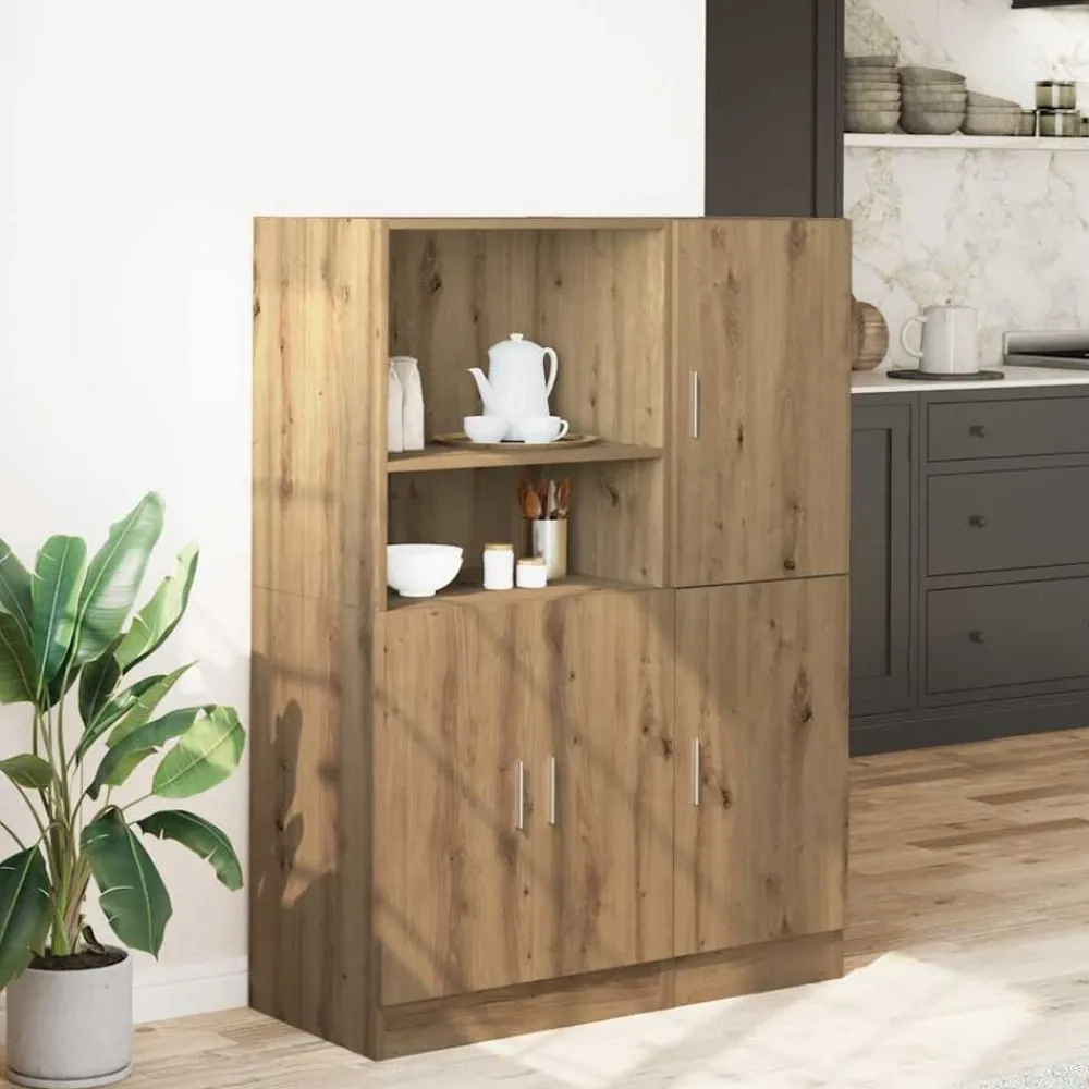 2-delige Keukenkastenset bewerkt hout artisanaal eikenkleur>vidaXL Sale