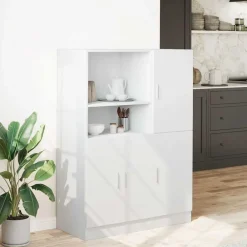 Boekenkasten & Wandplanken*vidaXL 2-delige Keukenkastenset bewerkt hout Wit