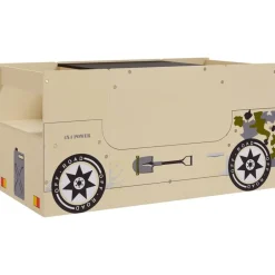 Meubelen Voor Baby'S & Peuters*vidaXL 3-delige Kindertafel- en stoelenset off-road-auto-ontwerp MDF Beige