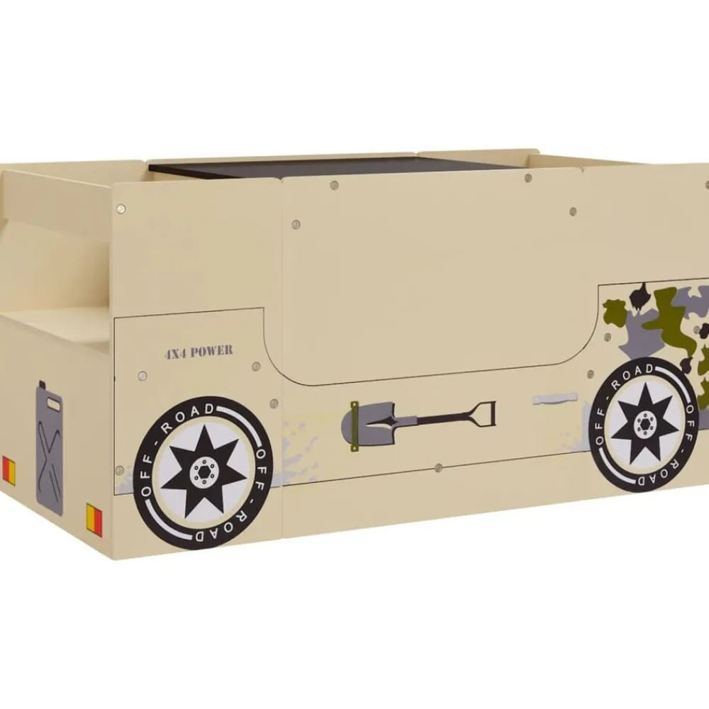 Meubelen Voor Baby'S & Peuters*vidaXL 3-delige Kindertafel- en stoelenset off-road-auto-ontwerp MDF Beige