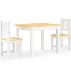 3-delige Kindertafel- en stoelenset MDF wit en grijs>vidaXL Hot