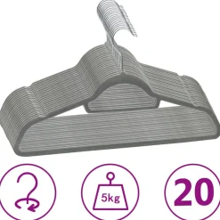 20-delige Kledinghangerset anti-slip fluweel>vidaXL Online
