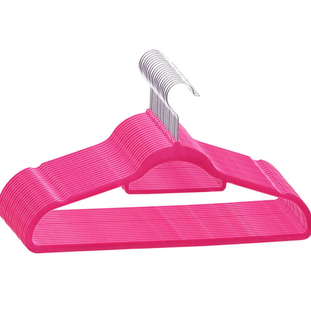 Huishoudelijke Benodigdheden*vidaXL 20-delige Kledinghangerset anti-slip fluweel Roze