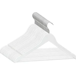 Huishoudelijke Benodigdheden*vidaXL 20-delige Kledinghangerset anti-slip hardhout Wit