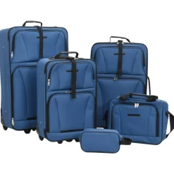 5-delige Kofferset stof>vidaXL Clearance