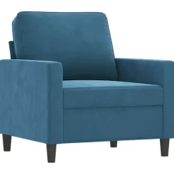 Banken*vidaXL 4-delige Loungeset fluweel Blauw