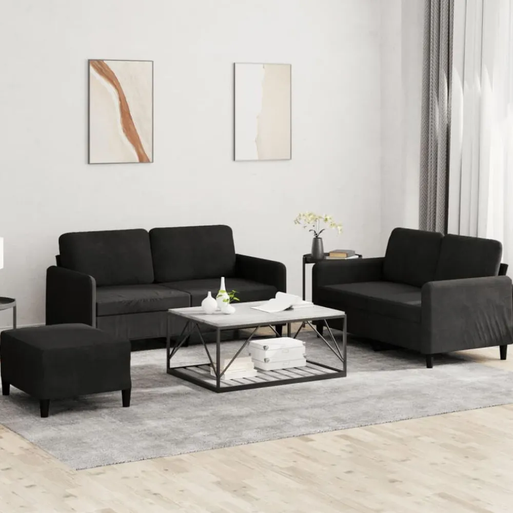3-delige Loungeset fluweel>vidaXL New