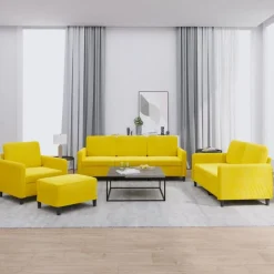 4-delige Loungeset fluweel>vidaXL Clearance