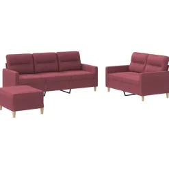 3-delige Loungeset met kussens stof>vidaXL Best