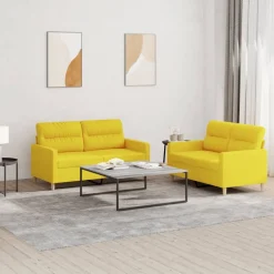 2-delige Loungeset met kussens stof>vidaXL Outlet