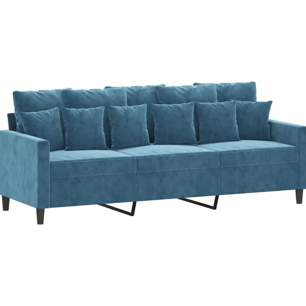 4-delige Loungeset met kussens fluweel>vidaXL