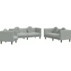3-delige Loungeset met kussens fluweel roze>vidaXL Best