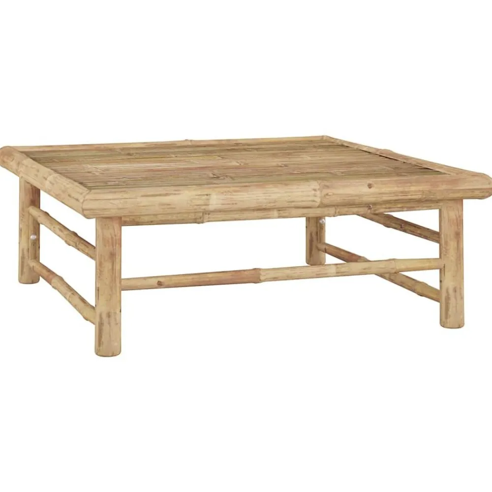 7-delige Loungeset met donkergrijze kussens bamboe>vidaXL Discount