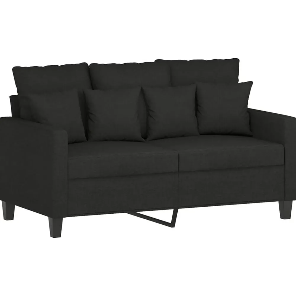 Banken*vidaXL 3-delige loungeset met kussens stof Zwart