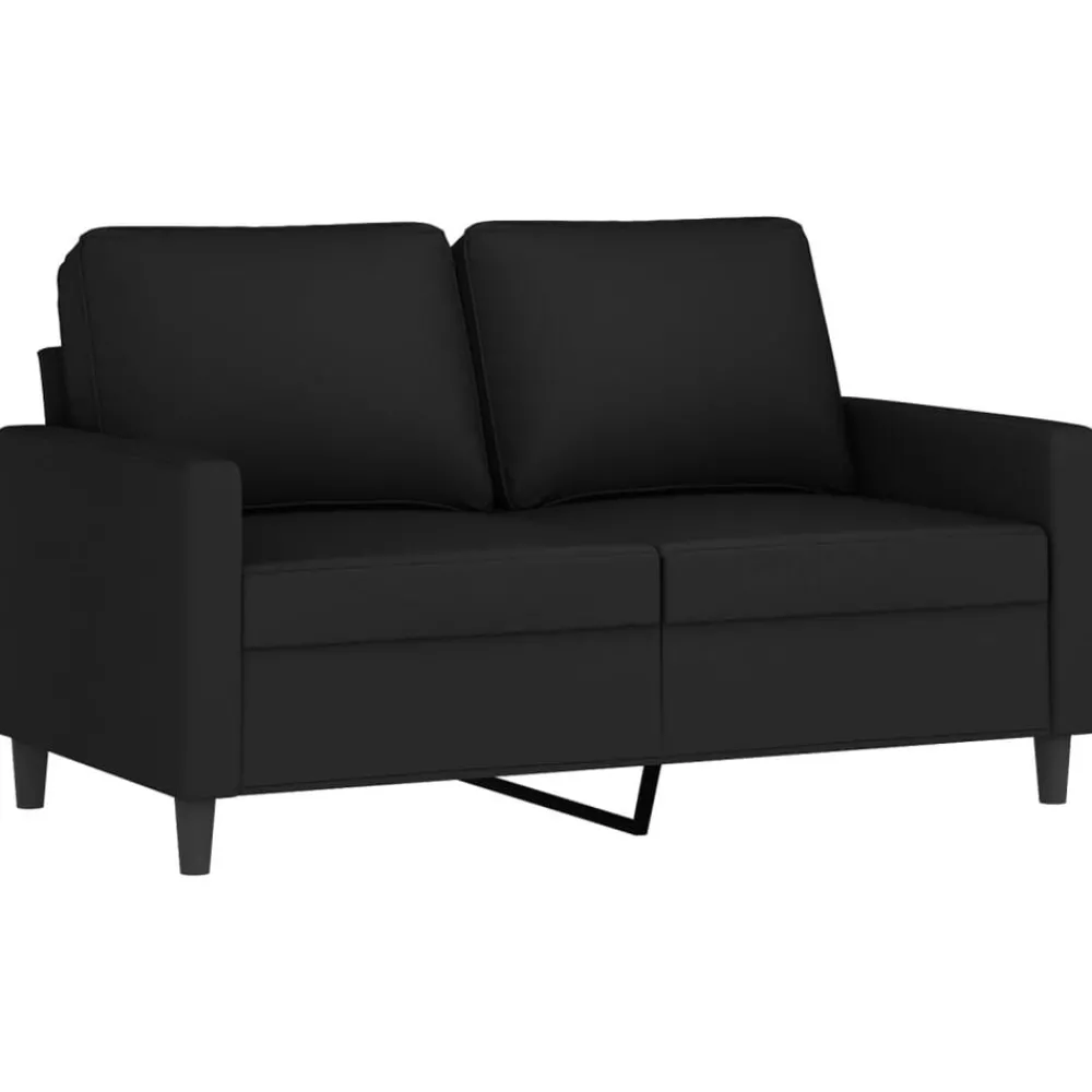 Banken*vidaXL 2-delige Loungeset met kussens fluweel Zwart