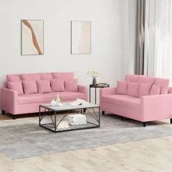 2-delige Loungeset met kussens fluweel>vidaXL Clearance