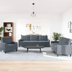 3-delige Loungeset met kussens fluweel><noscript><img width=