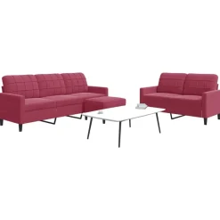3-delige Loungeset met kussens fluweel>vidaXL Clearance