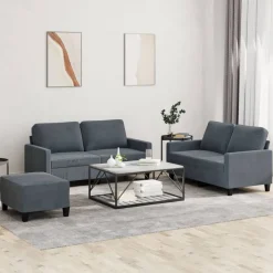 3-delige Loungeset met kussens fluweel>vidaXL Sale