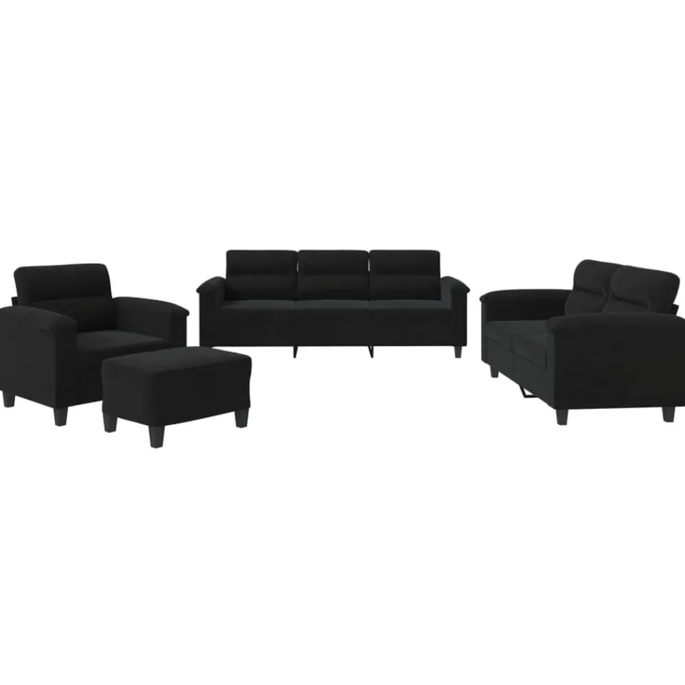 4-delige Loungeset met kussens microvezelstof>vidaXL Hot