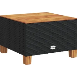 Tuinmeubelen*vidaXL 6-delige Loungeset met kussens poly rattan Zwart