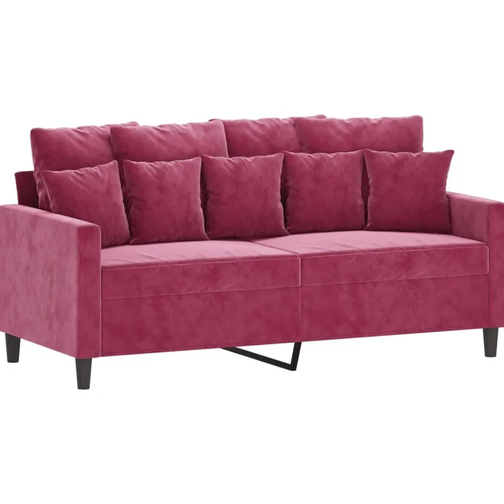 3-delige Loungeset met kussens fluweel>vidaXL New