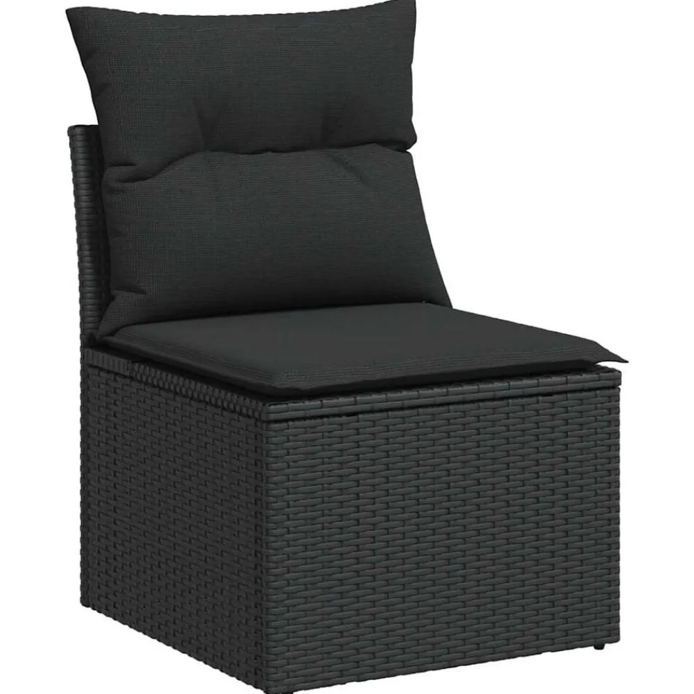 4-delige Loungeset met kussens poly rattan>vidaXL Outlet