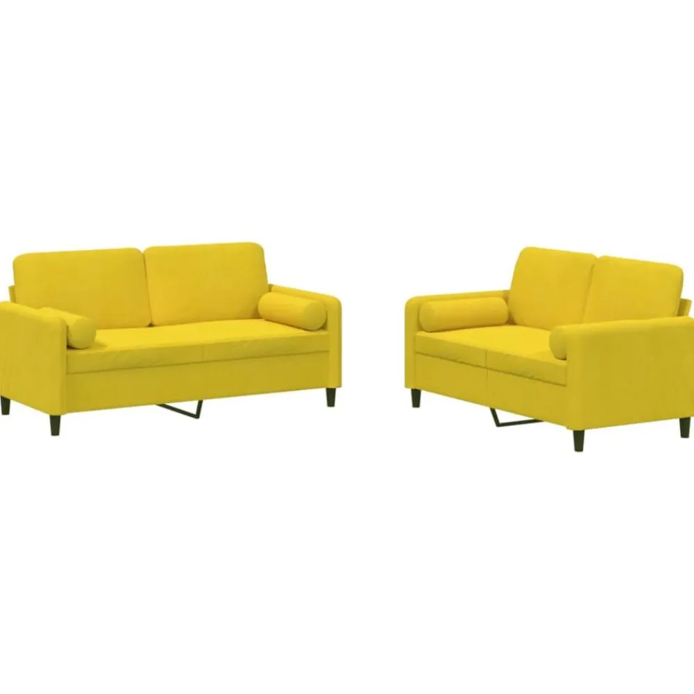 2-delige Loungeset met kussens fluweel>vidaXL Hot