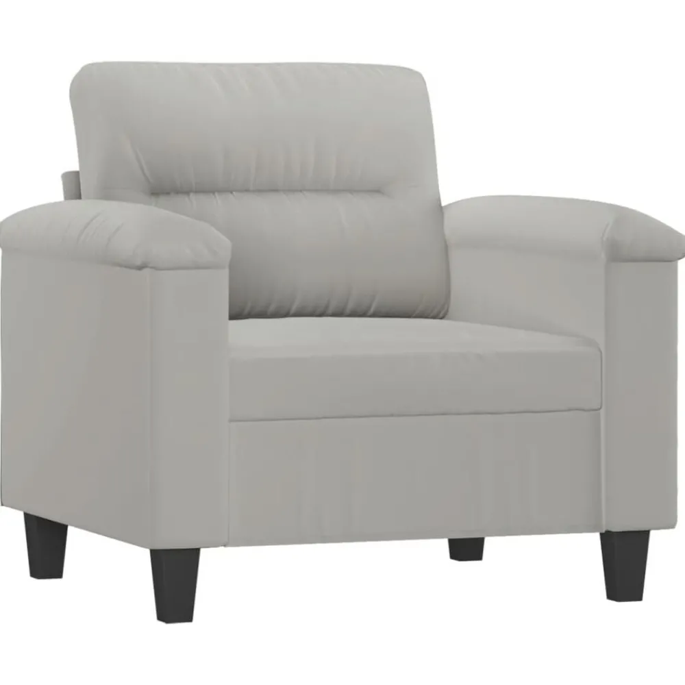 4-delige Loungeset met kussens microvezelstof>vidaXL